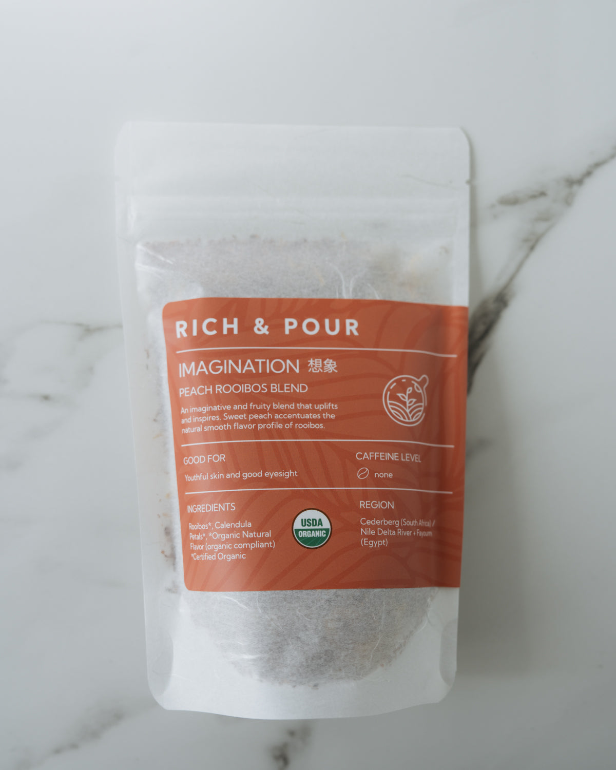 Imagination - Peach Rooibos Blend - Rich And Pour