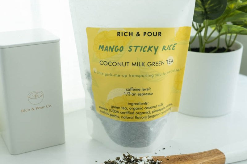 Mango Sticky Rice Coconut Milk Green Tea Blend - Rich And Pour