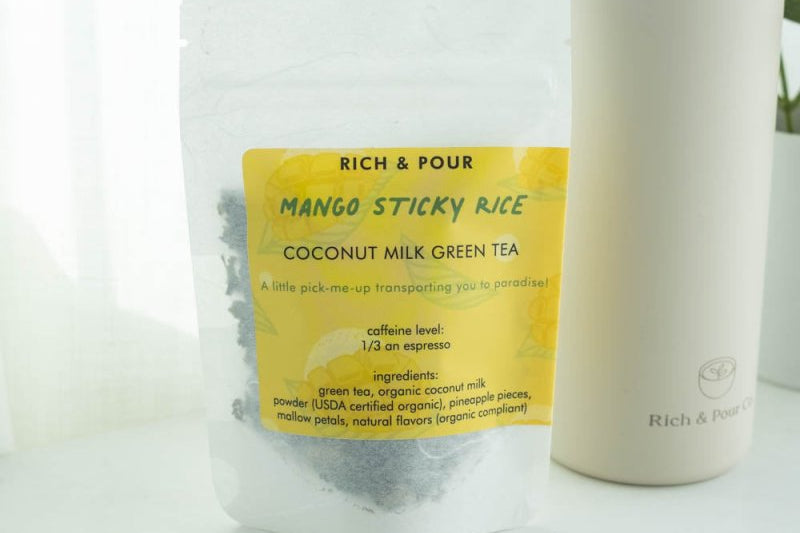 Mango Sticky Rice Coconut Milk Green Tea Blend - Rich And Pour