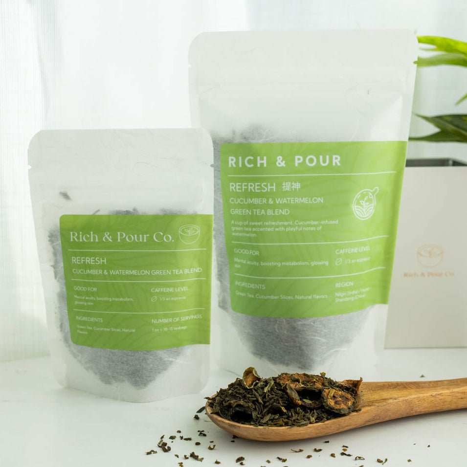 Refresh - Cucumber & Watermelon Green Tea Blend - Rich And Pour