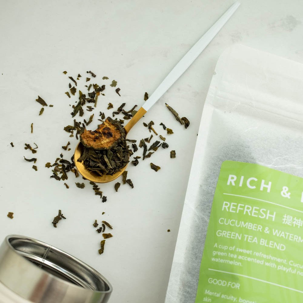 Refresh - Cucumber & Watermelon Green Tea Blend - Rich And Pour