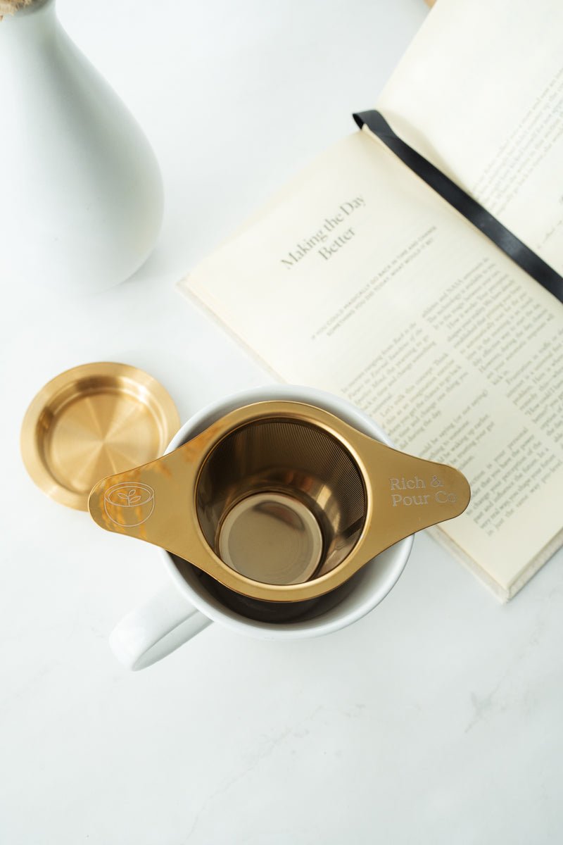 Stainless Steel Tea Infuser Mesh Strainer for Loose Leaf Tea - Rich And Pour