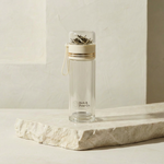 Double-Wall Glass Tea Infuser Tumbler - Leak-Proof Travel Water Bottle - Rich And Pour