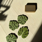 Monstera Leaf Coaster — Single or Set of 6 (Plant-Lover Drink Coasters)
