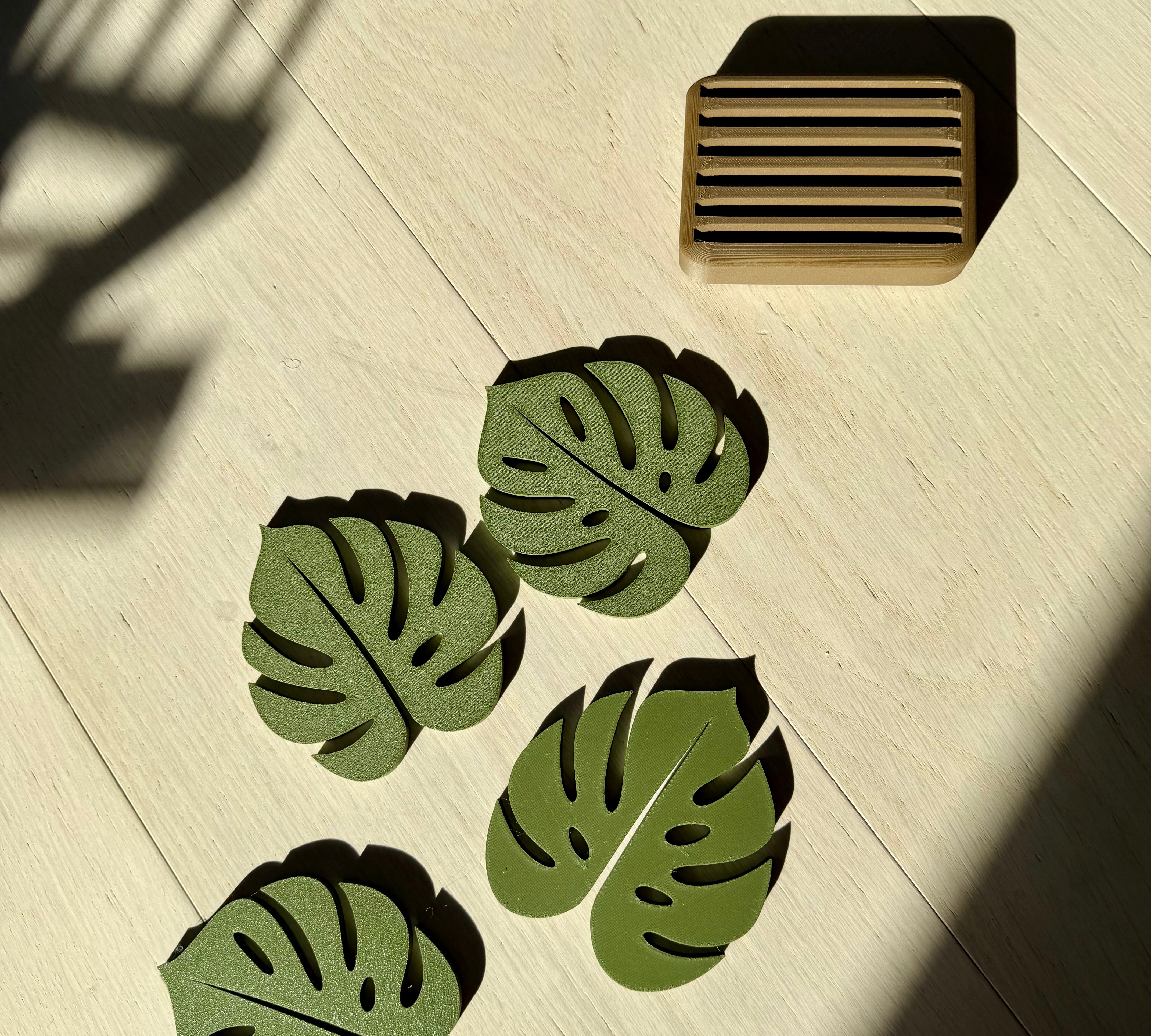 Monstera Leaf Coaster — Single or Set of 6 (Plant-Lover Drink Coasters)