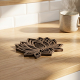 Lotus Coaster – Modern Tea & Drink Coaster (Heat-Resistant, Lightweight)