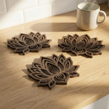 Lotus Coaster – Modern Tea & Drink Coaster (Heat-Resistant, Lightweight)