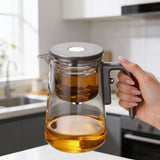 Magnetic Release Glass Teapot with Tea Infuser
