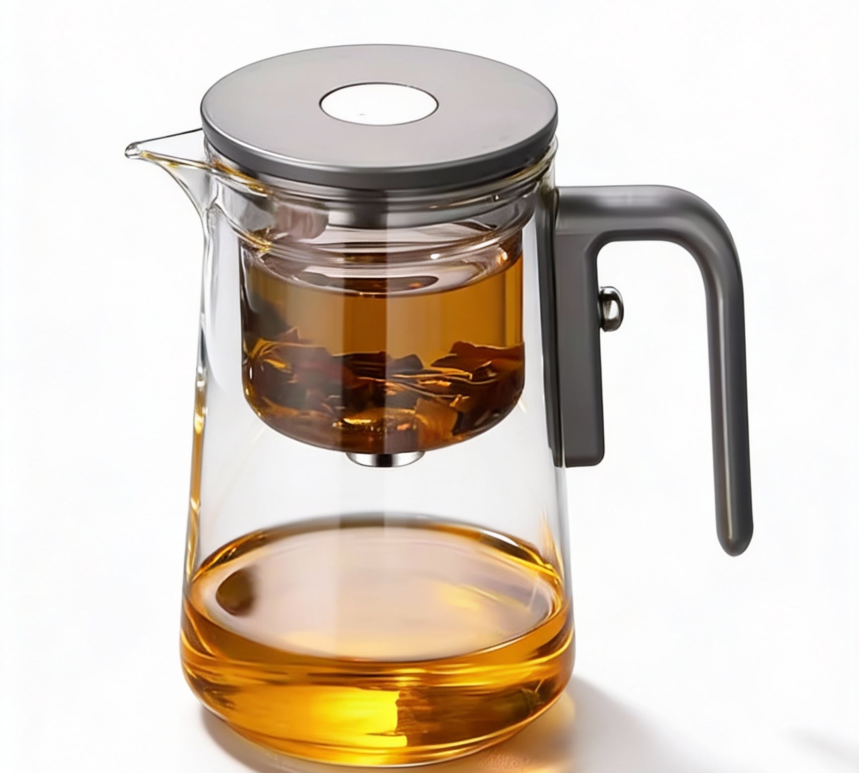 Magnetic Release Glass Teapot with Tea Infuser