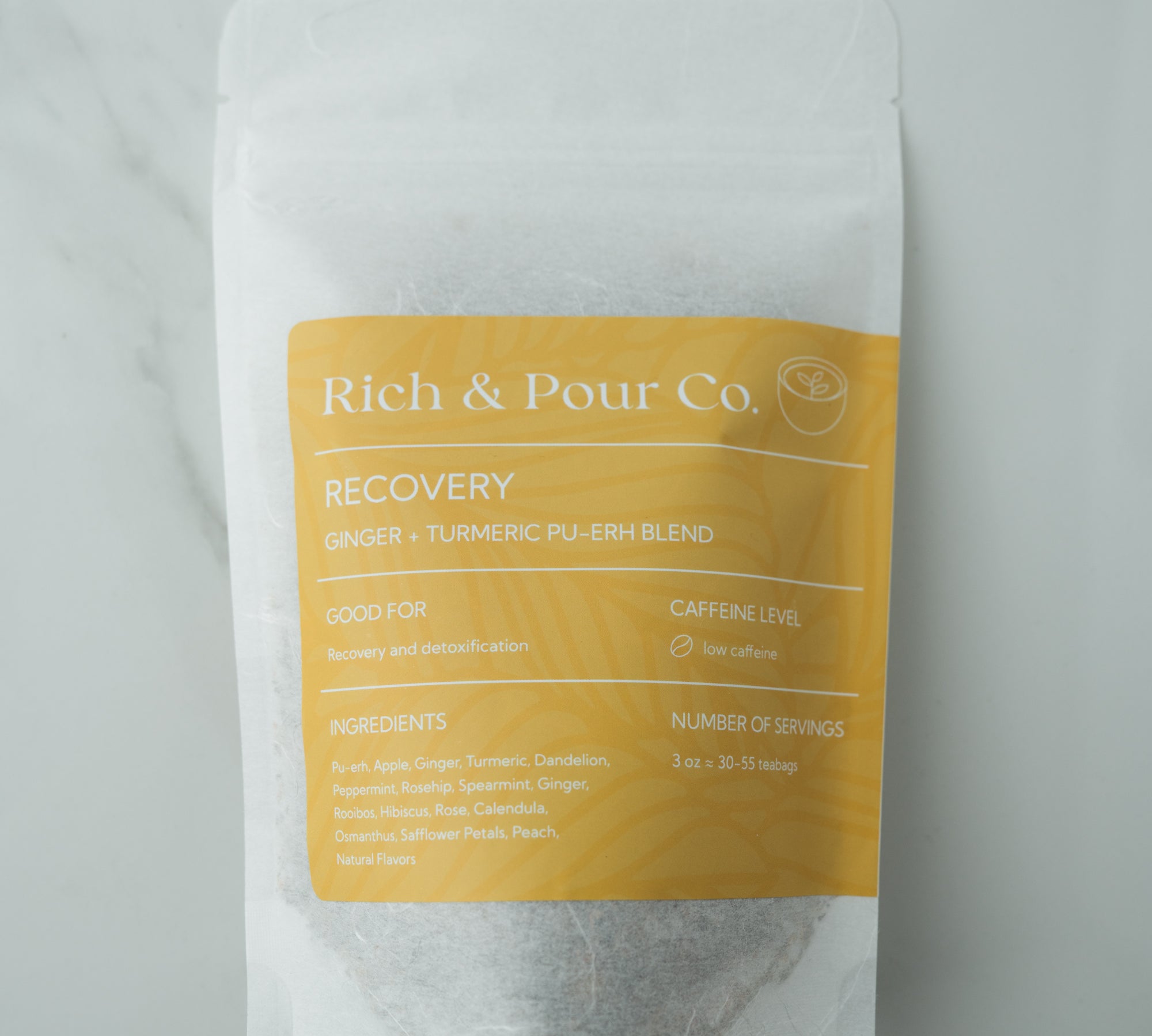 Recovery: Ginger + Turmeric Pu-erh Blend