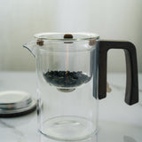 Magnetic Release Glass Teapot with Tea Infuser
