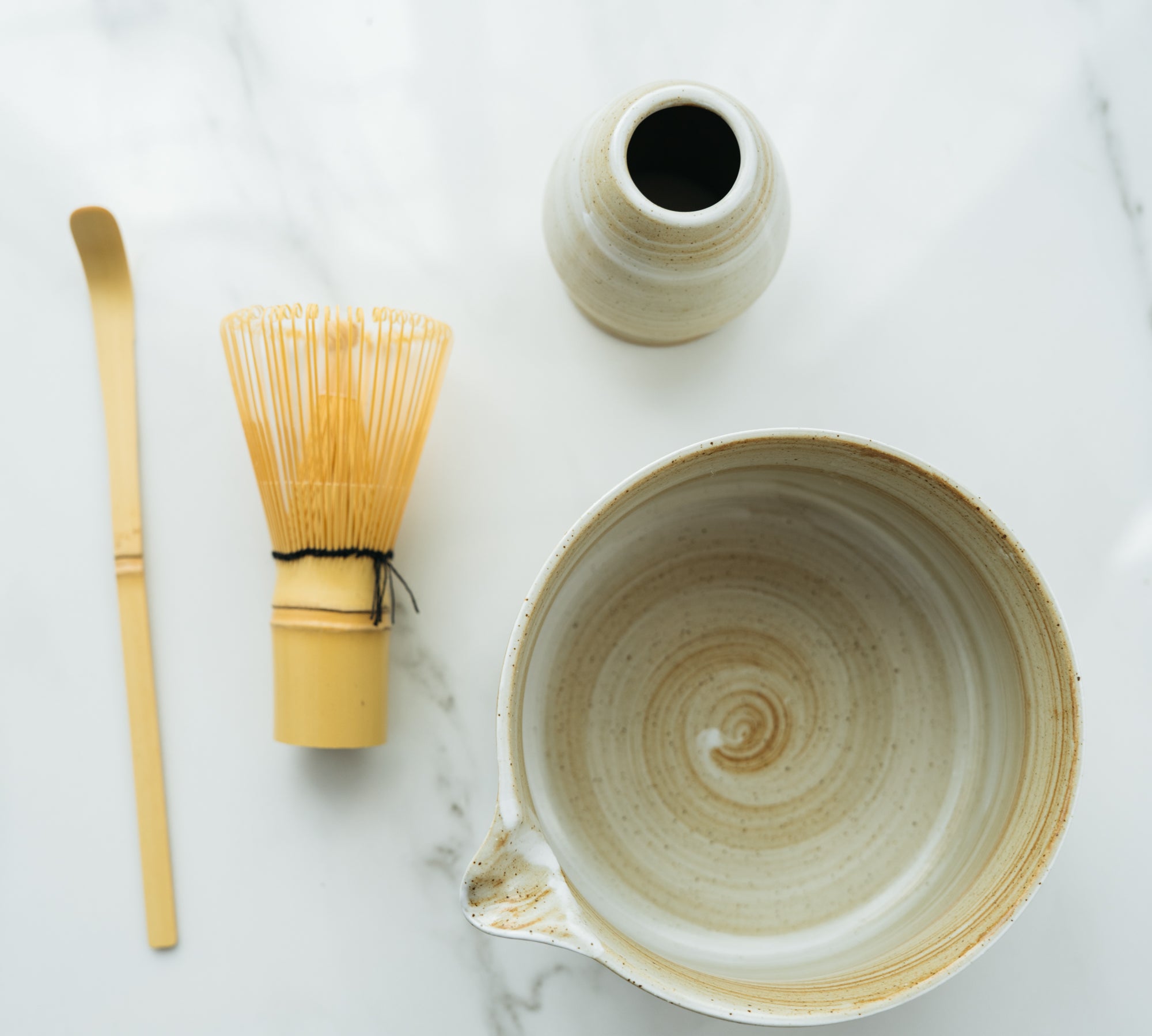 Matcha Tea Ceremony Set –  Cream Traditional 4-Piece Japanese Kit (Copy) - Rich And Pour