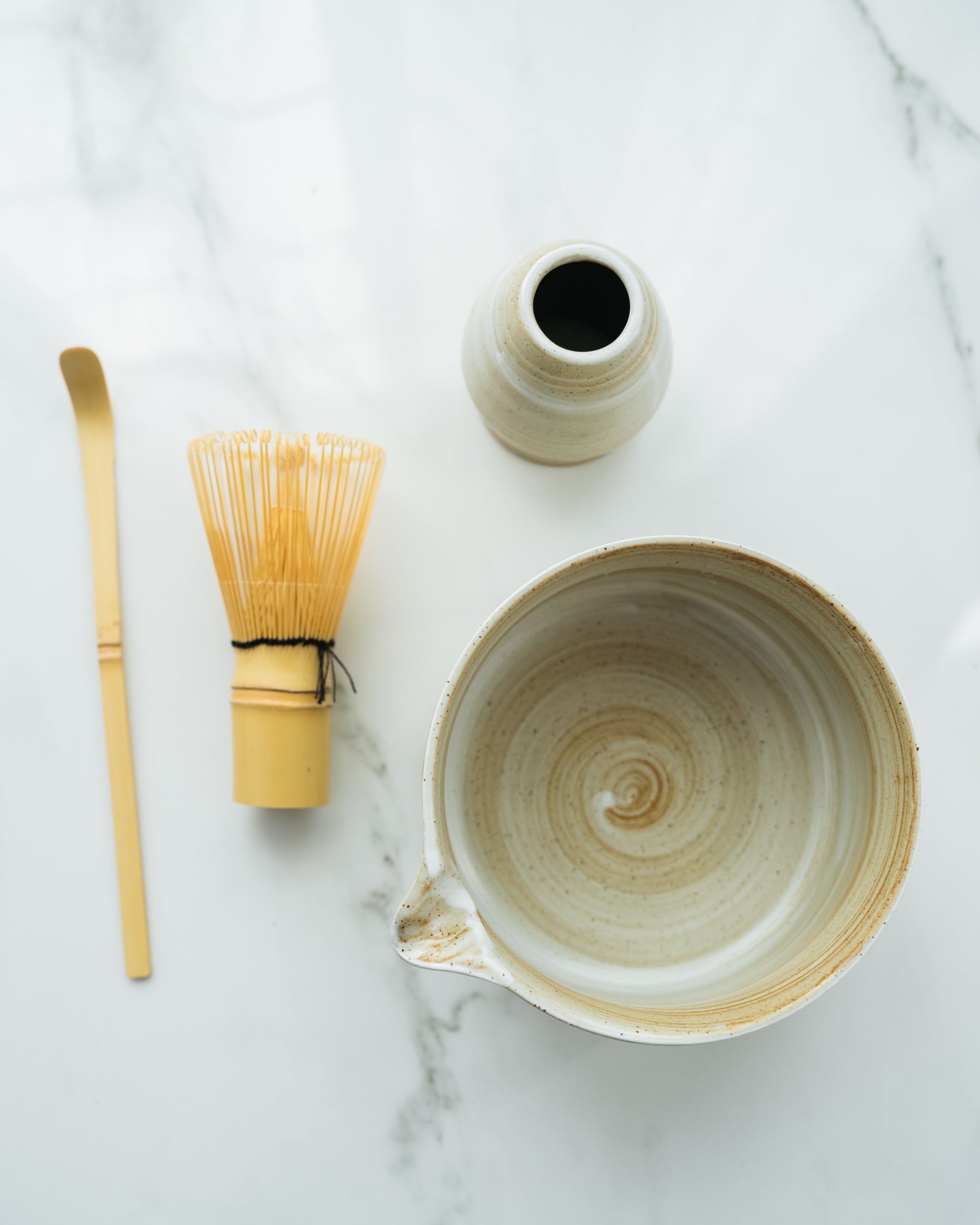 Matcha Tea Ceremony Set –  Cream Traditional 4-Piece Japanese Kit (Copy) - Rich And Pour