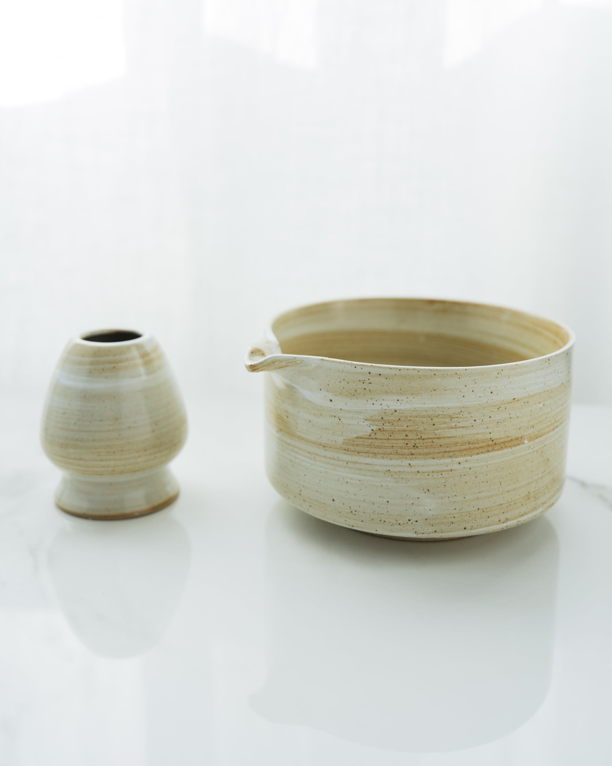 Matcha Tea Ceremony Set –  Cream Traditional 4-Piece Japanese Kit (Copy) - Rich And Pour