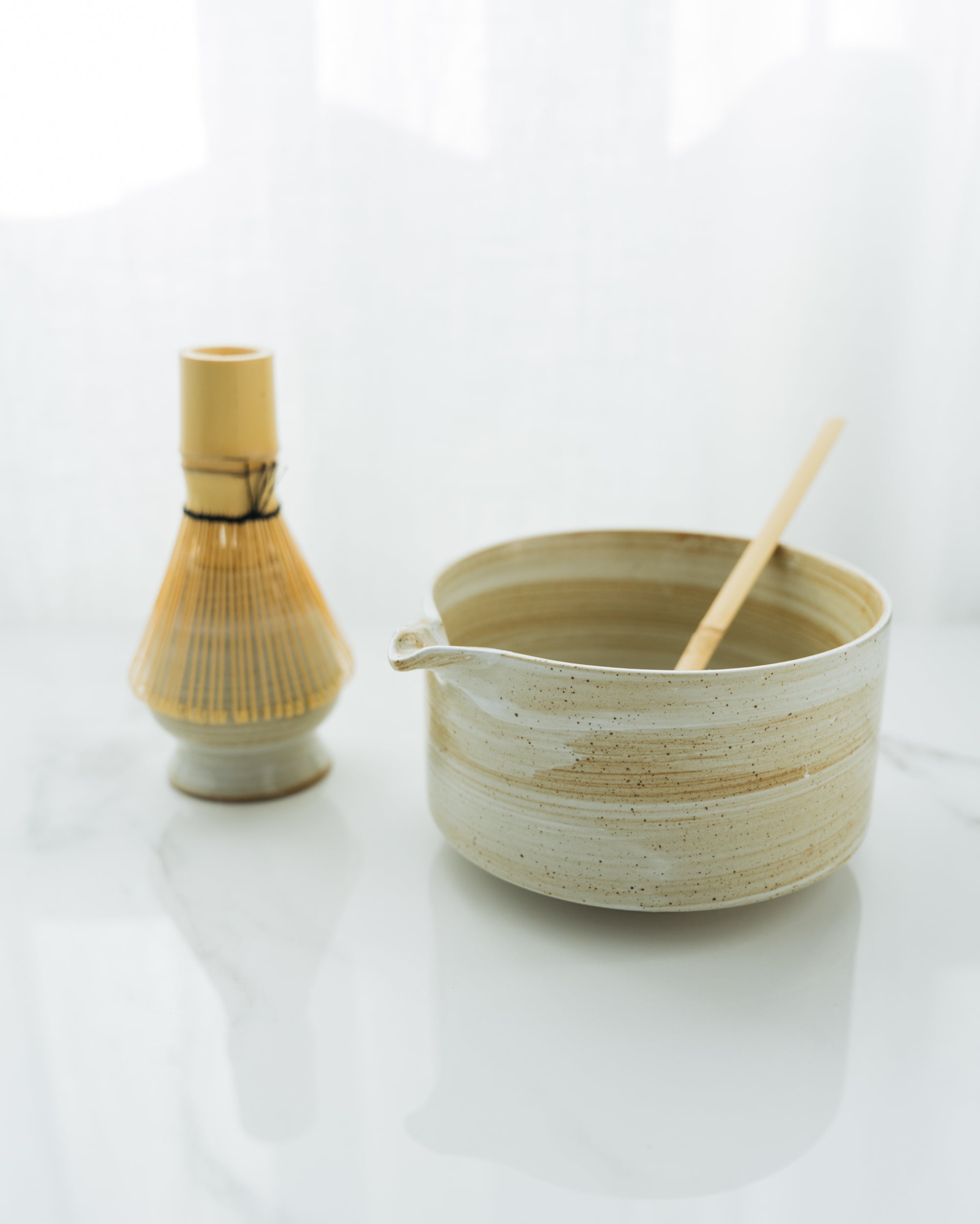 Matcha Tea Ceremony Set –  Cream Traditional 4-Piece Japanese Kit (Copy) - Rich And Pour