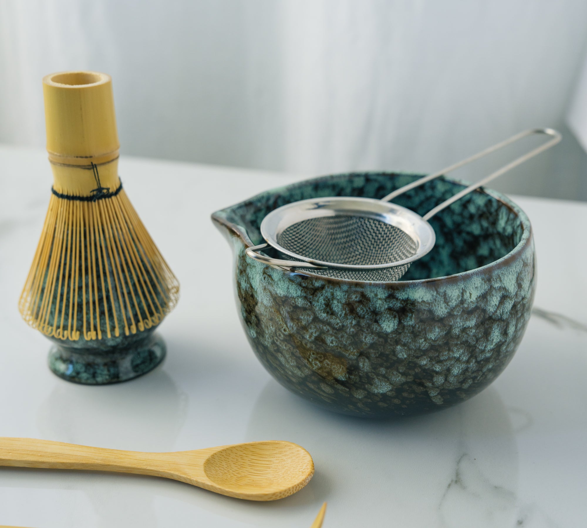 Matcha Tea Ceremony Set – Green Traditional 6-Piece Japanese Kit