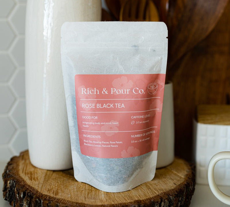 Black Rose - Rose Black Tea Blend - Rich And Pour