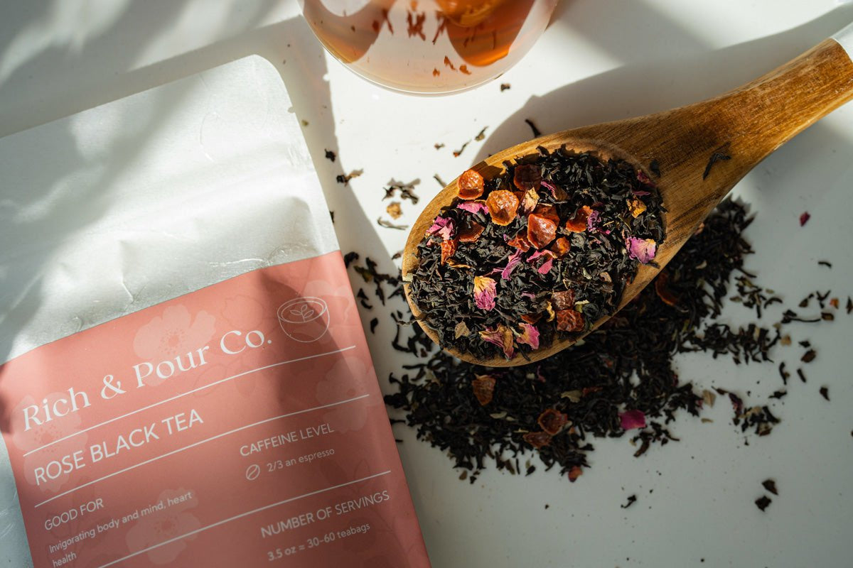 Black Rose - Rose Black Tea Blend - Rich And Pour