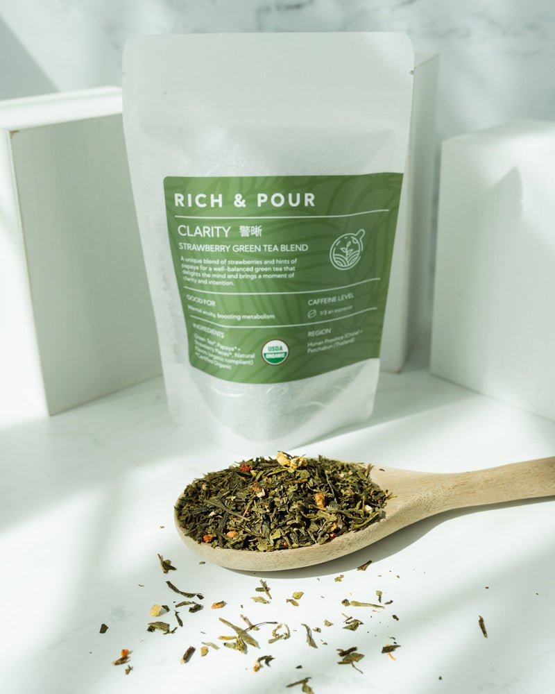 Clarity - Strawberry Green Tea Blend - Rich And Pour