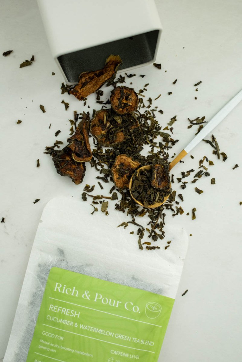 Refresh - Cucumber & Watermelon Green Tea Blend - Rich And Pour