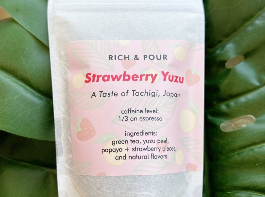 Yuzu Strawberry Green Tea Blend - Rich And Pour
